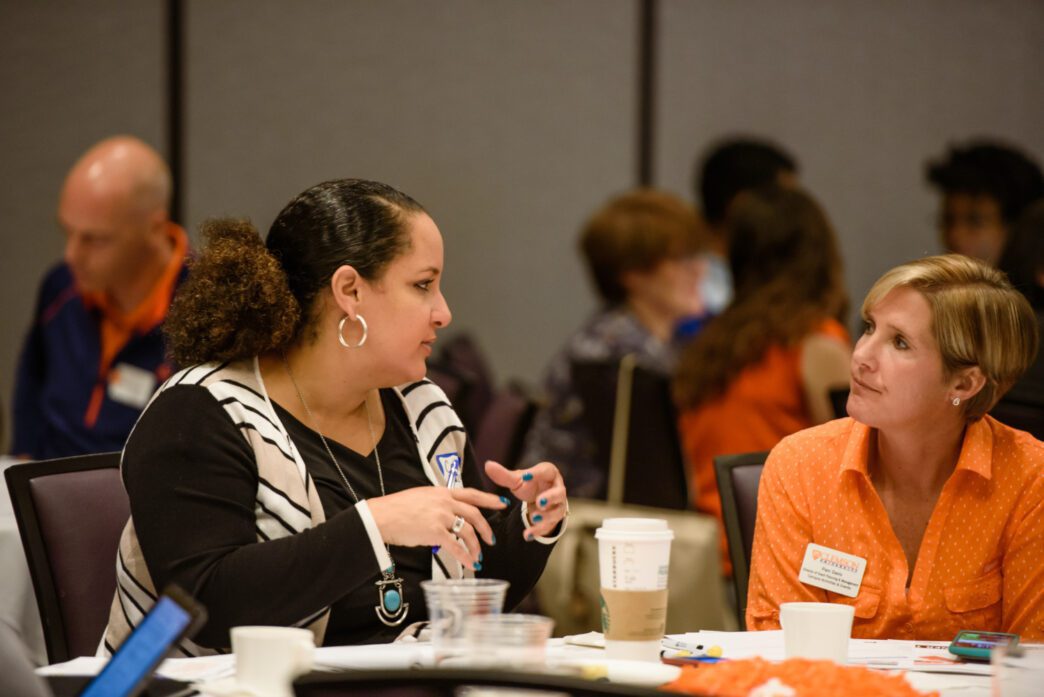 Cecilia Vasquez and Pam Davis at a Clemson workshop in 2017