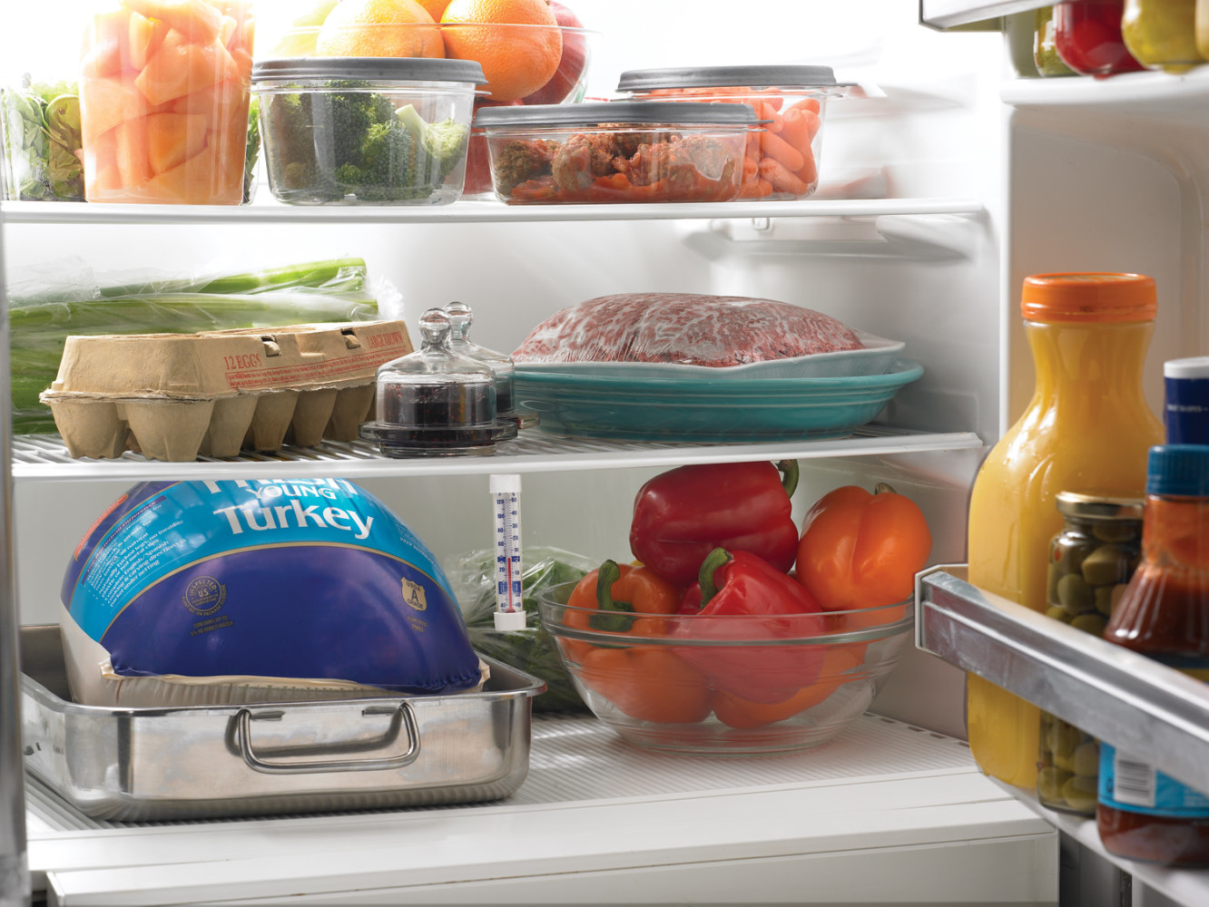 Food that is in refrigerators should be safe as long as the power is not out for more than four hours.