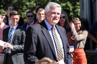 Rusty Guill at a surprise reception in his honor on Oct. 20, 2018