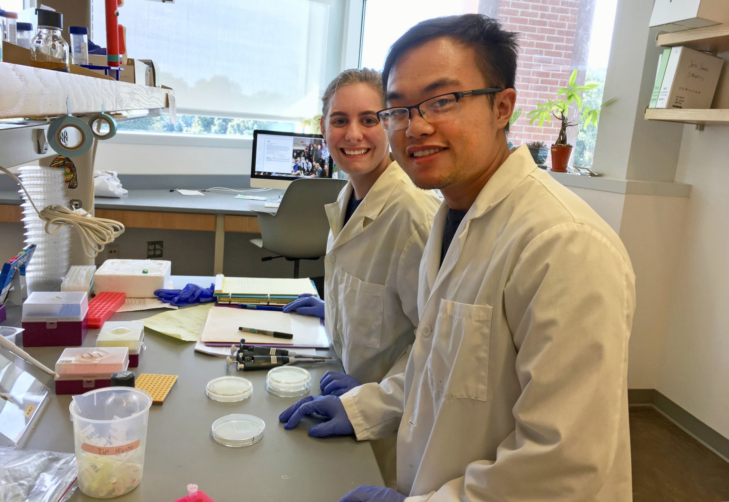 Biochemistry majors Chloe Champion (left) and Nelson Yeung are among the Clemson University students who could benefit from the new accreditation.