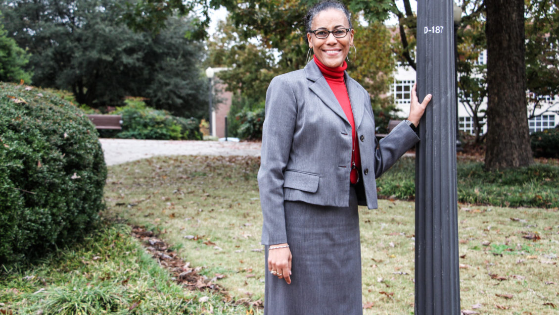 Beverly McAdams, interim director of OCES, at a photo shoot on Clemson's campus during her first week on Nov. 15, 2018.