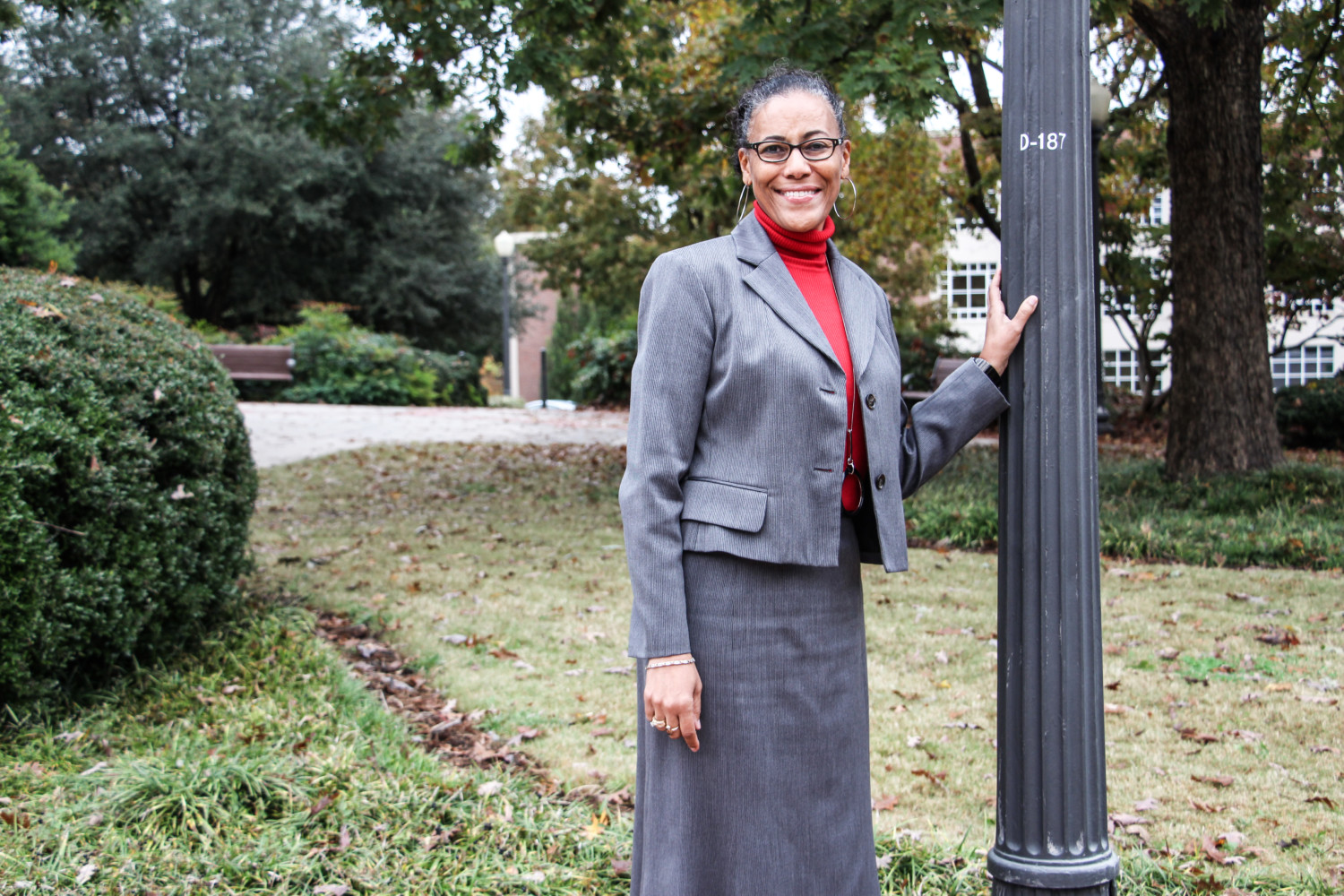 Beverly McAdams, interim director of OCES, at a photo shoot on Clemson's campus during her first week on Nov. 15, 2018.