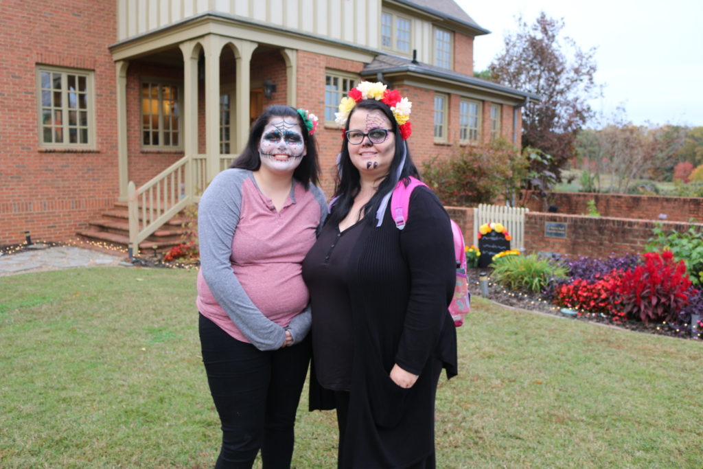 Skylar Lecroy and Melanie Garza came from Walhalla to participate in Clemson's first-ever Day of the Dead celebration.