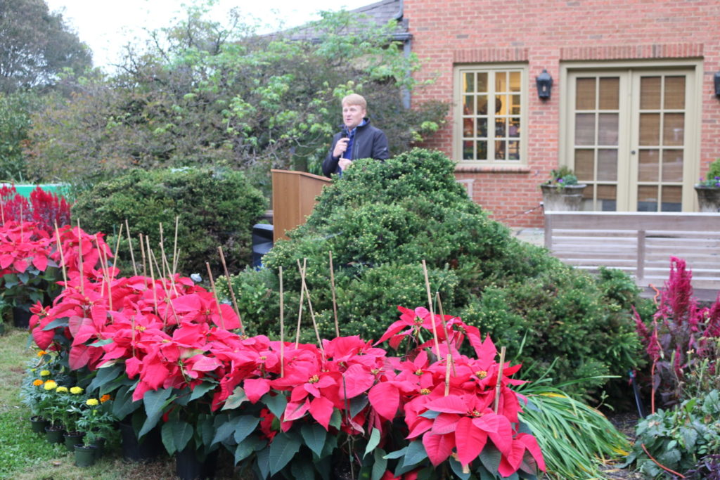 Patrick McMillan, director of the S.C. Botanical Garden, talks about the connection between poinsettias, South Carolina and Mexico.