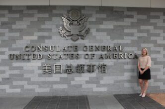 Over the summer, Lindsay Bryda interned at the U.S. Consulate General in Guangzhou, China.