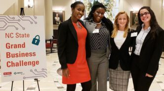 MBA students who competed in N.C. State cybersecurity challlenge