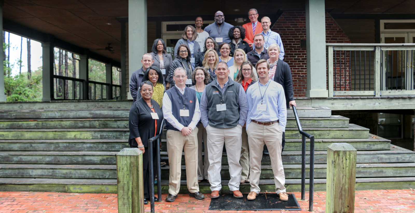 Members of inaugural Extension Emerging Leadership Initiative class gather at Sandhill Research and Education Center