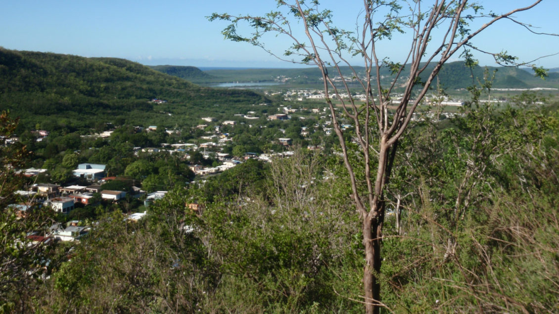 Vista overlooking Guanica, Puerto Rico.