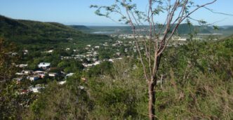 Vista overlooking Guanica, Puerto Rico.