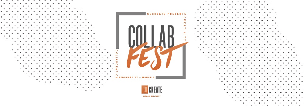 CollabFest logo - white background with branded lettering for CollabFest