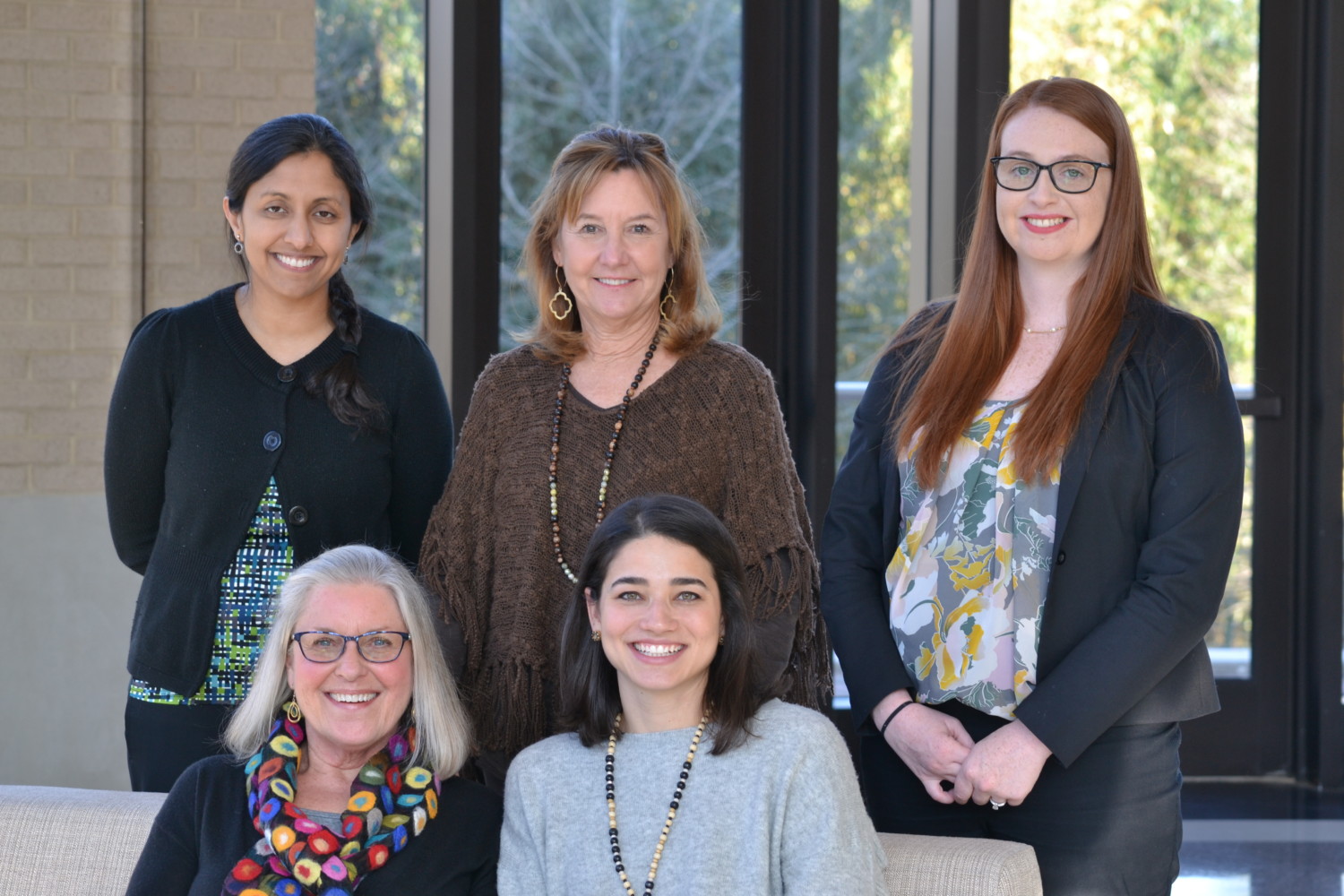 The research team consists of (from L-R) Prerana Roth, Lauren Demosthenes, Kaileigh Byrne, (front row) Tricia Lawdahl and Katy Dumas.