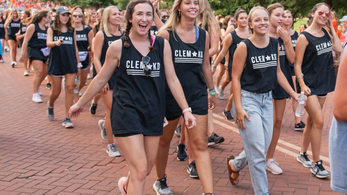 Kappa Delta, pictured at the 2018 First Friday Parade, partnered with Prisma Health Upstate to support drug-endangered infants in the local area.