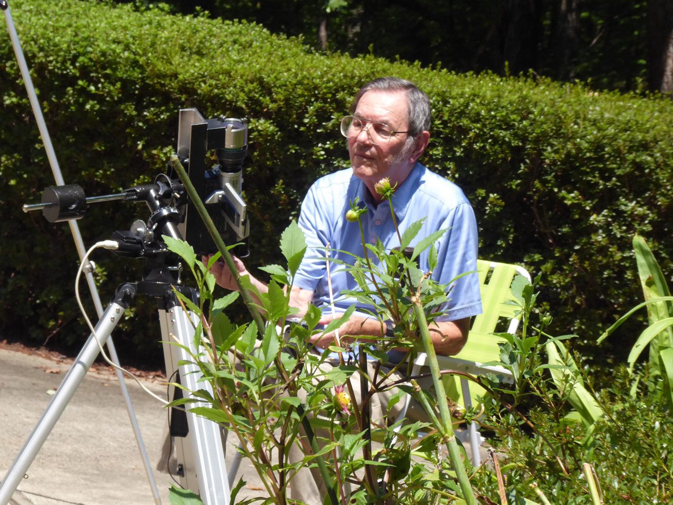 Clemson adjunct professor Donald Liebenberg studied his 27th total solar eclipse from his driveway in Seneca, S.C.