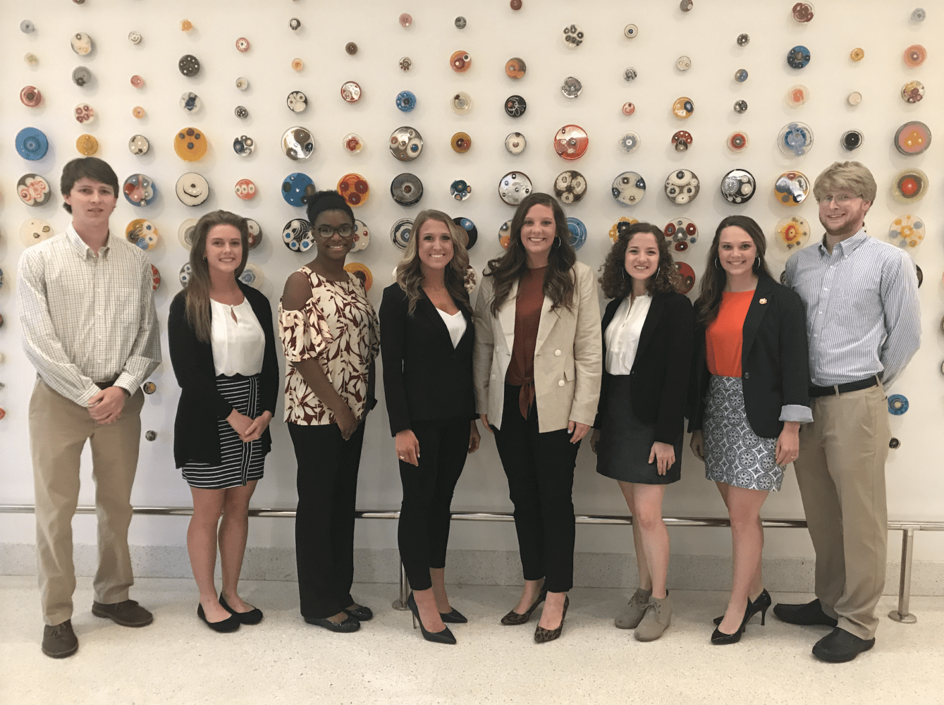 Students participating in Undergraduate Research Initiative (Left to right): Andrew Purcell, Erin McDaniel, Caterra Heard-Tate, Bailee Hawkins, Jessie Comer, Camille Smith, Texanna Miller, and Paul Millar