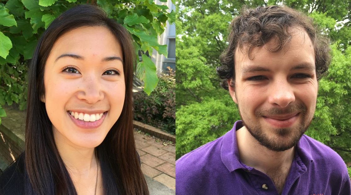 Allison Yaguchi, left, and Robert Underwood are headed to national labs for research after being selected for a U.S. Department of Energy program.