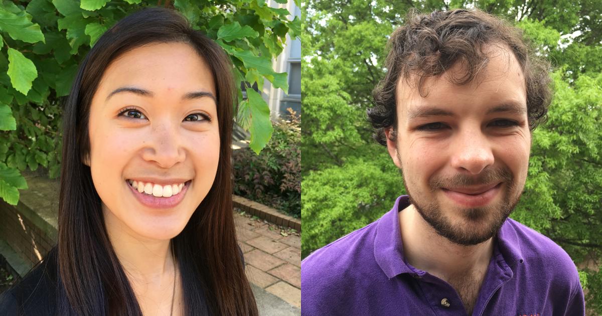 Allison Yaguchi, left, and Robert Underwood are headed to national labs for research after being selected for a U.S. Department of Energy program.