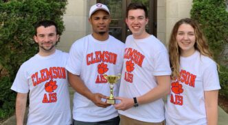 AIS team members who finished 3rd in a case study challenge that employed artificial intelligence.