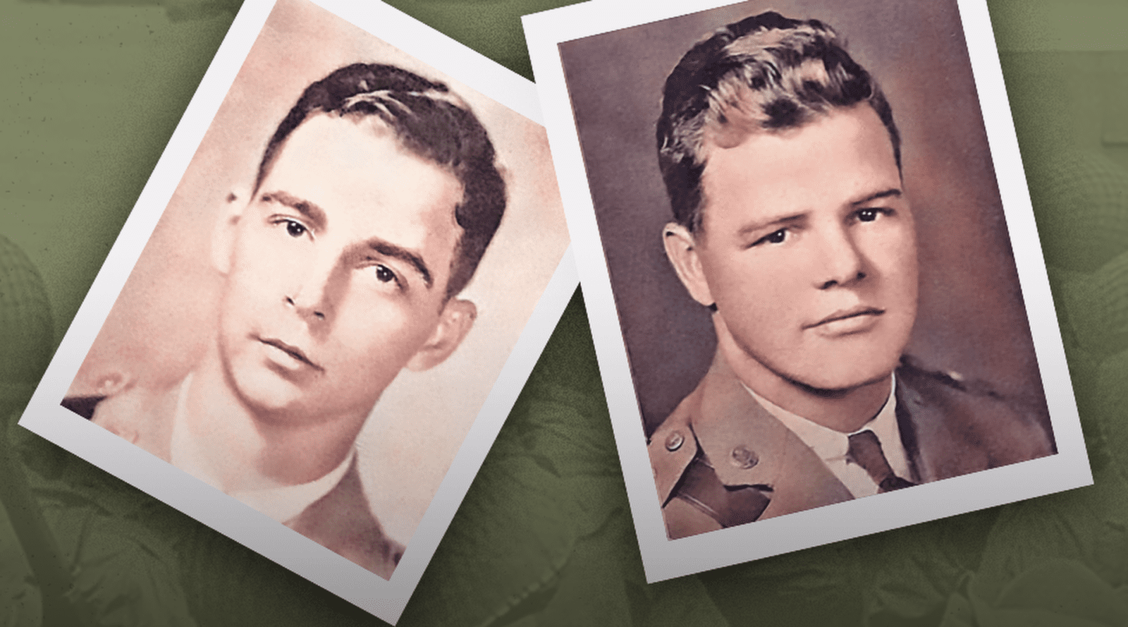 Two older military photos of two Clemson alumni, both are school photos and feature the men in their military uniforms.