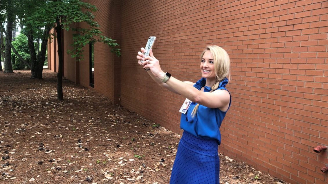 Pic of Danielle Arrington taking a selfie