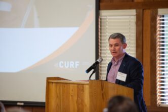 Chris Gesswein, executive director of CURF, speaks during the Patent Award Ceremony.