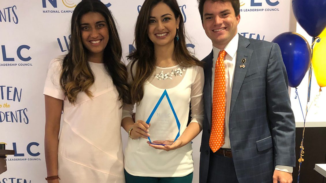 Mason Foley (right) alongside finalists for 2019 Student Body President of the Year