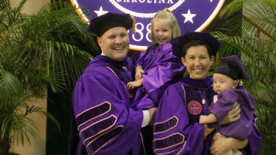 Joel and Sarah Agate both graduated with their Ph.D.s in Parks, Recreation and Tourism Management from Clemson in 2010.