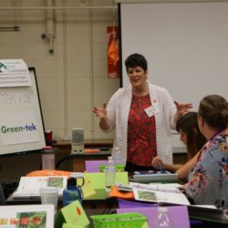 Clemson associate professor of agricultural education, talks about how STEM training can help produce effective instructors needed for successful school-based agricultural programs during the 2019 STEM it UP! conference at Clemson University.