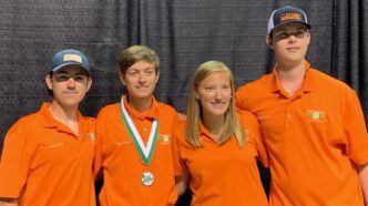 South Carolina 4-H shooters pose together at competition.