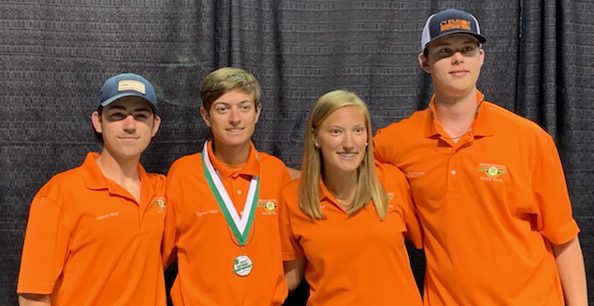 South Carolina 4-H shooters pose together at competition.