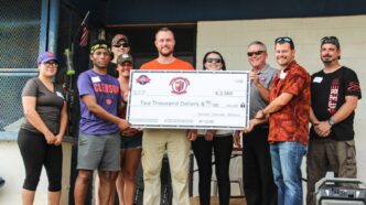Members of the Upstate Veterans Alliance presented a check for $2,000 to support the scholarship endowment for Clemson student veterans.
