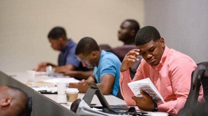 Students attended a Call Me MISTER seminar at Madren Center at Clemson University.