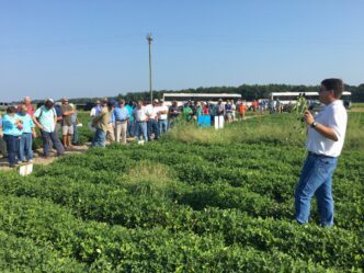 Mike Marshall talks about weeds during Edisto REC Field Day.