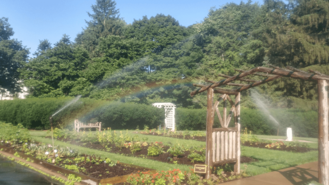 The vegetable garden at Newfields Garden