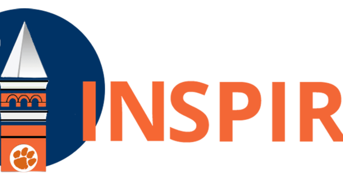 This photo is a logo for the INSPIRE events that connect Clemson researchers with industry collaborators.