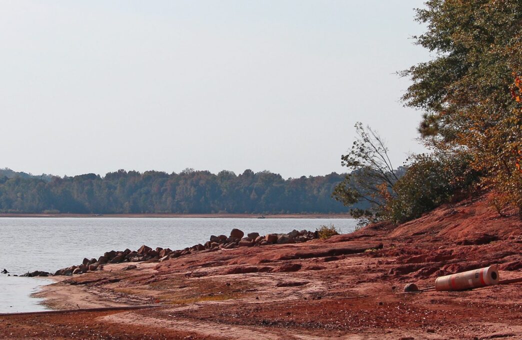 Drought conditions affect water level in Lake Hartwell.