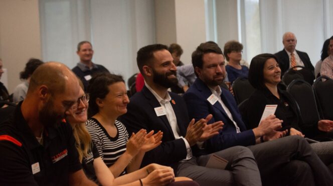 Staff members from Student Affairs gathered to hear about some of the work done by their colleagues on Nov. 19, 2019.