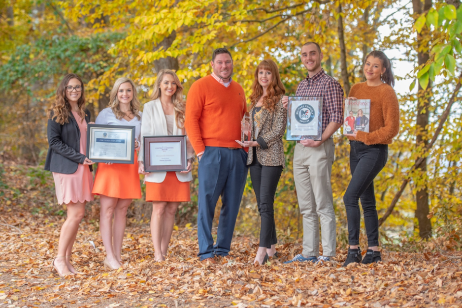 Members of Clemson’s Talent Acquisition Team (left to right): Kelsey Crawford, Mary Collins Boyles, Danielle Arrington, Josh Brown, Hannah Elgin, Will Pope and Briana Quinn.