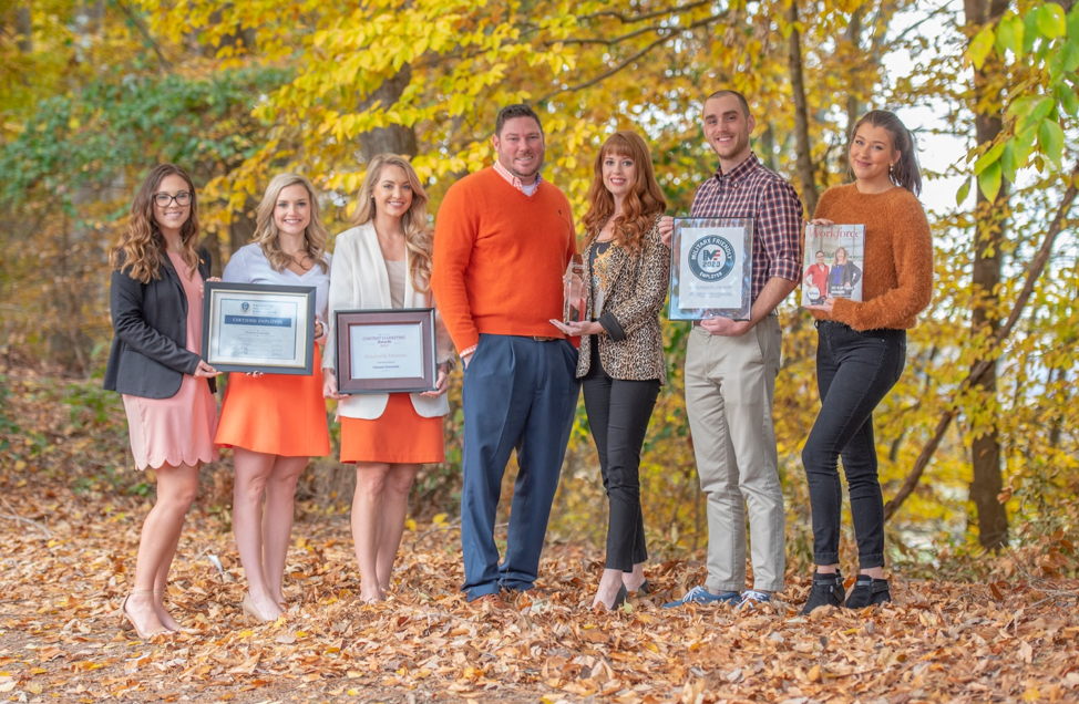 Members of Clemson’s Talent Acquisition Team (left to right): Kelsey Crawford, Mary Collins Boyles, Danielle Arrington, Josh Brown, Hannah Elgin, Will Pope and Briana Quinn.