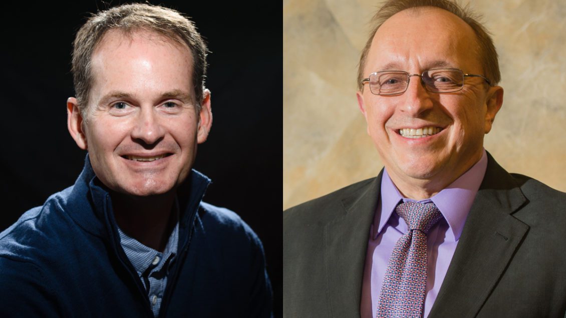John Ballato, left, and Marek Urban were elected fellows of the American Association for the Advancement of Science.