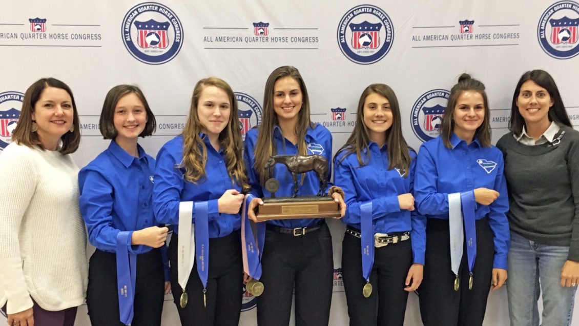 S.C. 4-H Horse Program team members pose with trophies after national competition.