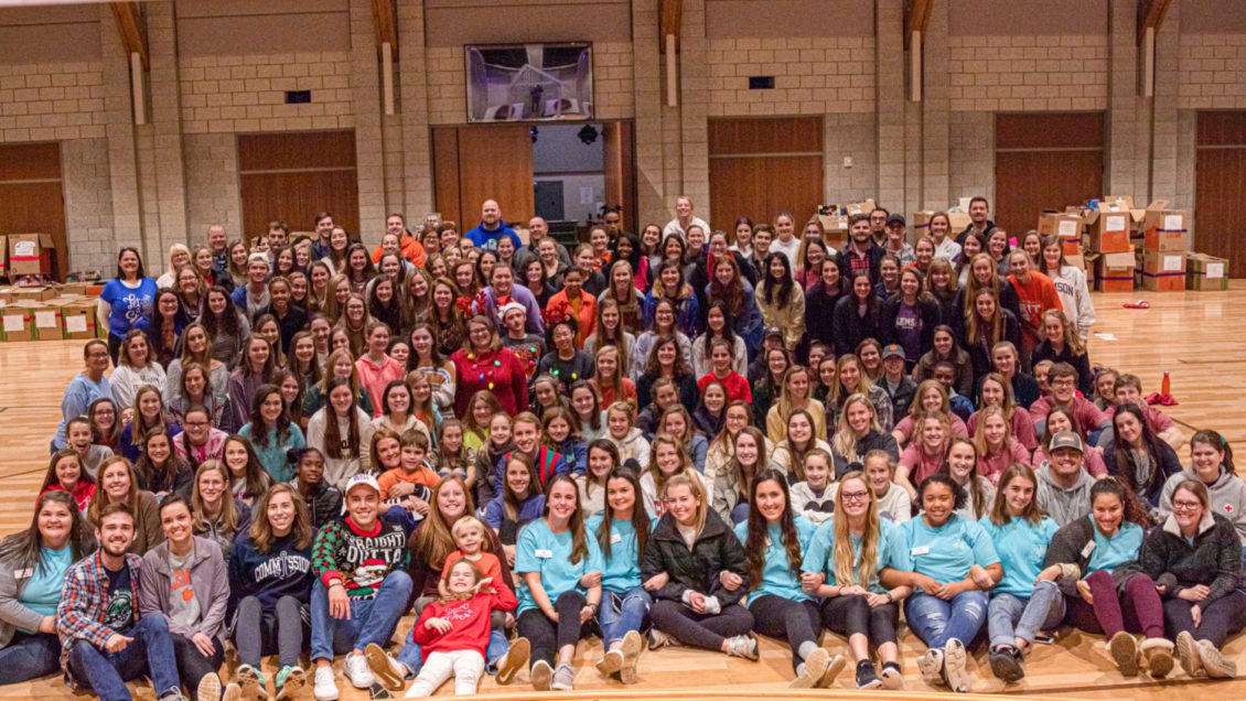 Hundreds of volunteers for Clemson Hope gathered in Clemson United Methodist Church on Dec. 3 to wrap 1,500 gifts for local elementary students.