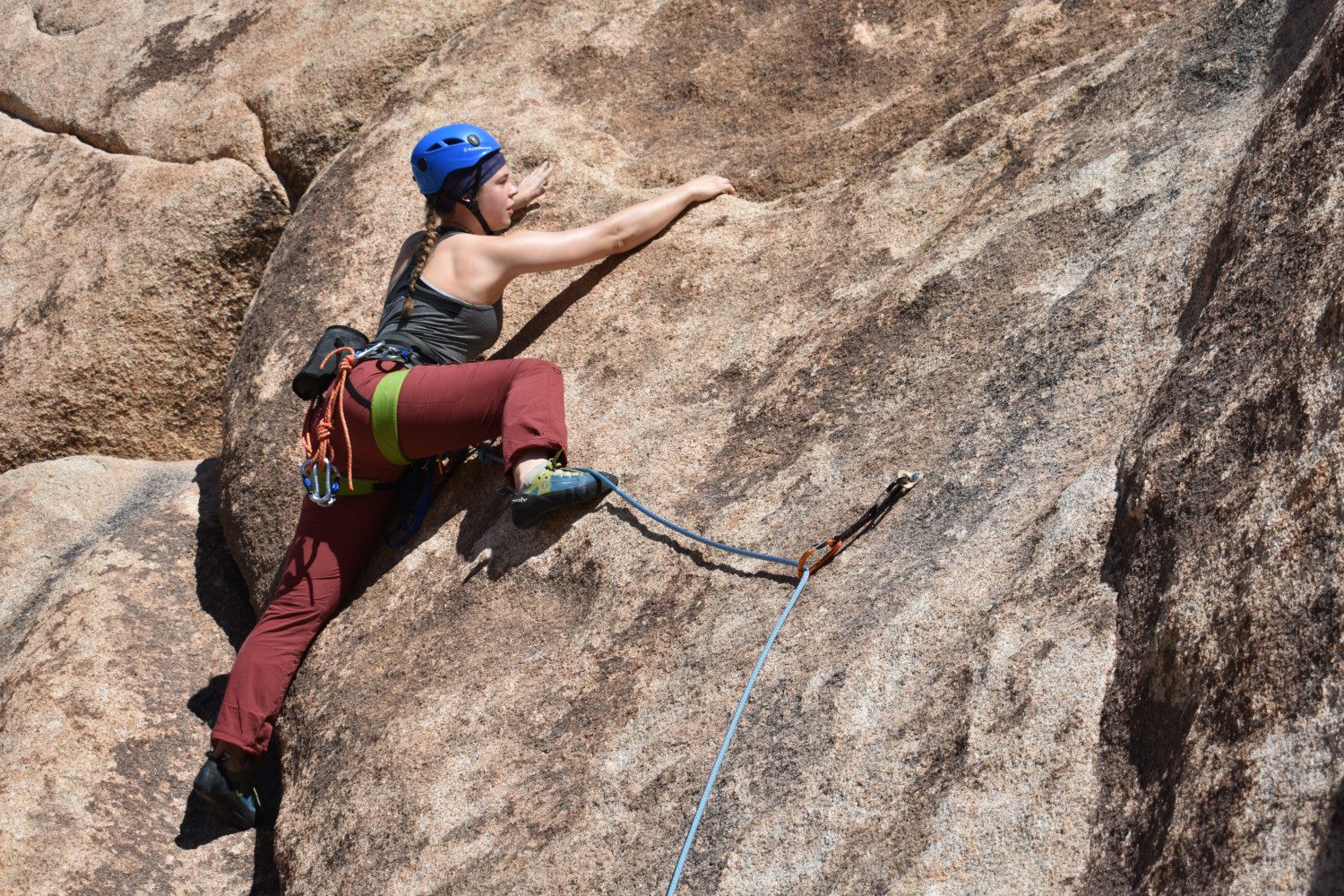 Katie Hansen, a Clemson senior, during a rock climbing adventure