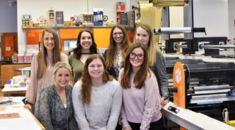 Erwin Center students work on packaging project