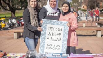 Clemson University Muslim Students Association members invite students, faculty and staff to participate in World Hijab Day on Feb. 3, 2020. The MSA was named Undergraduate Student Organization of the Year by Student Affairs.