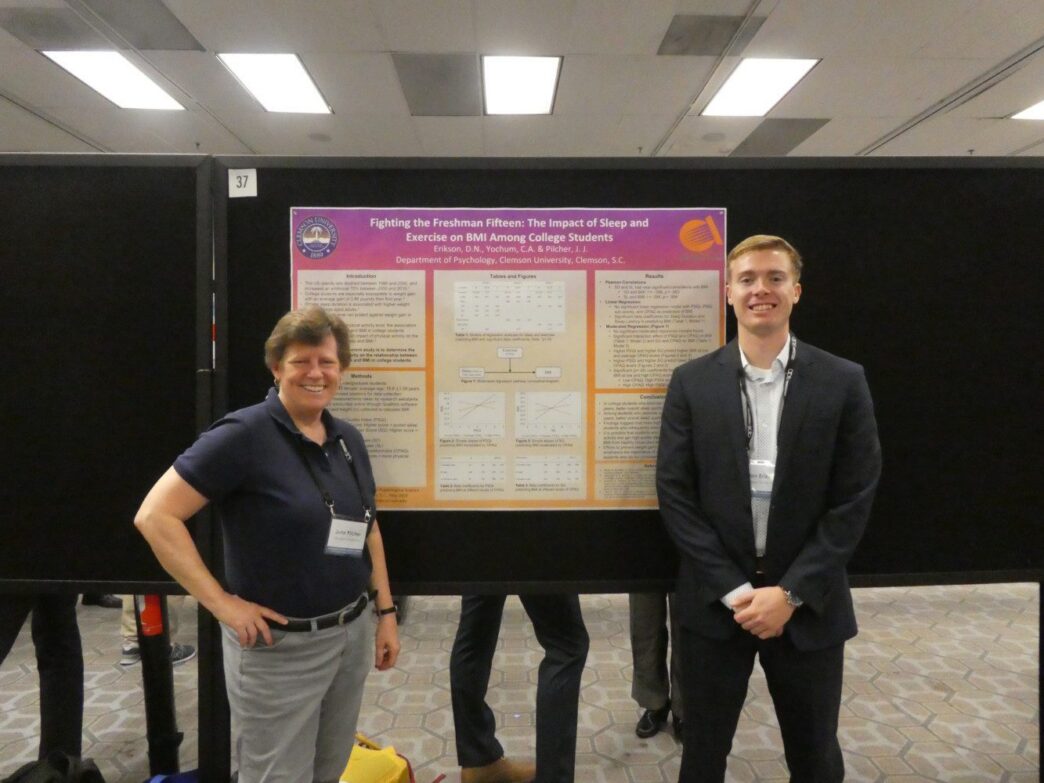 Erikson participated in several research opportunities with Psychology professors June Pilcher and Heidi Zinzow.