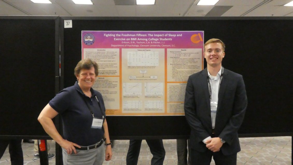 Erikson participated in several research opportunities with Psychology professors June Pilcher and Heidi Zinzow.
