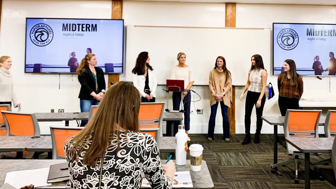 Erwin Center students present their mid-term brand plans