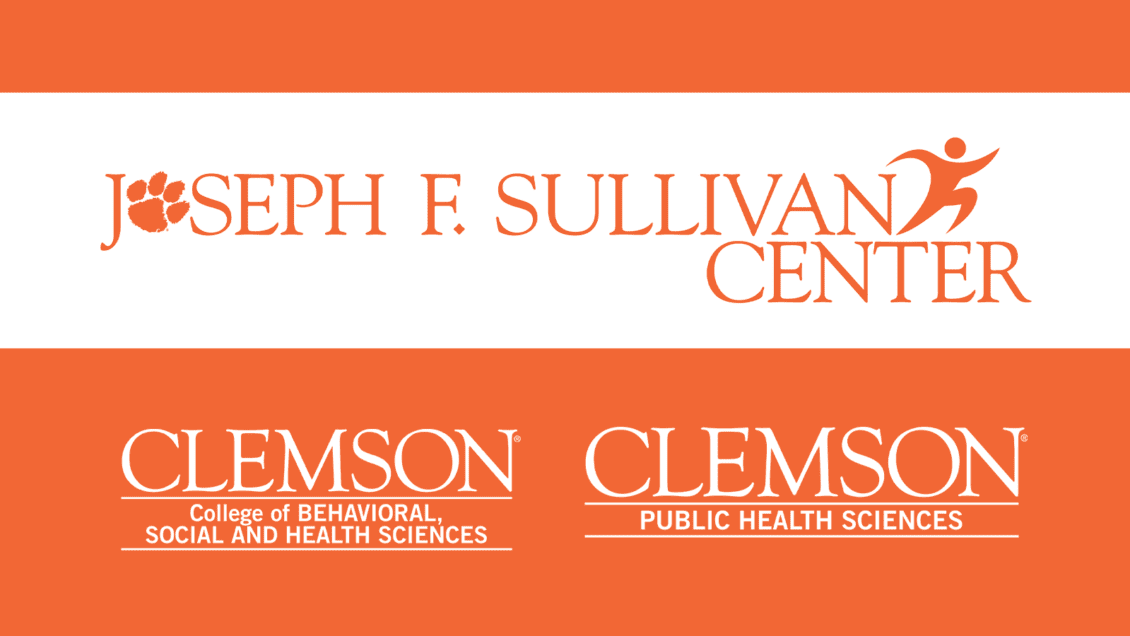 Logos for Sullivan Center, College of Behavioral, Social and Health Sciences and Department of Public Health Sciences