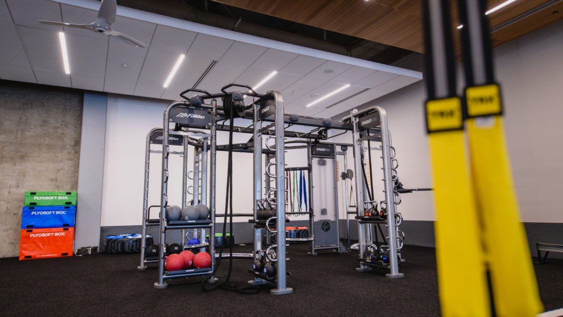 Image of the plyometric area in Douthit Hills Fitness Center