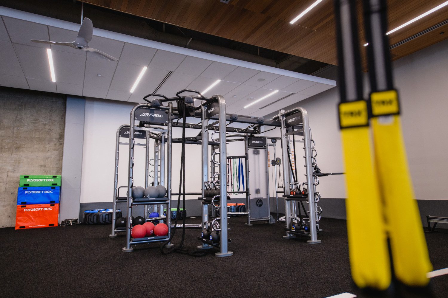 Image of the plyometric area in Douthit Hills Fitness Center